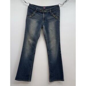 Fiorucci Y2K Vtg Women's Embroidered 5 Pocket Back Zipper Pocket‎ Jeans Size 7